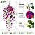 economico Fiore finti-2/4 pezzi di fiori artificiali finti pendenti, piante per esterni, decorazioni primaverili ed estive, finta seta, resistente ai raggi UV, realistici fiori di ipomea rampicanti per casa, veranda, patio, balcone