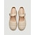 baratos Sandálias de espadrille-Sapatilhas Mary Jane brancas femininas com plataforma e recortes - modelo retrô em couro sintético vazado com tira no calcanhar, perfeitas para resorts de verão e férias na praia. &amp;roupa casual