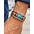preiswerte Urlaubszubehör-Türkisfarbenes Lederarmband für Herren mit Totenkopf- und Metallelementen im Bohemian-Western-Stil, perfekt für Freizeit und Alltag.