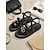 cheap Women-Women's Brown Gladiator Sandals - Comfortable Boho Multi-Strap Flat Sandals with Adjustable Buckles for Resort Vacations, Tropical Getaways &amp; Summer Strolling