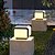 abordables Lampadaire sur poteau-Mât d'éclairage solaire extérieur, corps de lampe en acier inoxydable IP65 et abat-jour en PE, LED blanc chaud 3000K, montage sur colonne ou en surface plane pour jardin, terrasse, rue