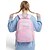 abordables Mochilas para Niños y Adolescentes-Conjunto de mochila escolar para niñas con estampado degradado en tonos pastel, mochila de poliéster de gran capacidad con múltiples compartimentos y bolsa para el almuerzo. &amp;Funda para carrito,