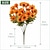 billige Efterårsblomster &amp; falske mums-10 bundter kunstige efterårsblomster med solnedgangsblomster, udendørs kunstige efterårsblomster med tusindfryd og eukalyptus, UV-resistente, vandtætte, vindtætte, livagtige, fuldt blomstrende planter