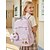 cheap Kids &amp; Teen Backpacks-Girls Large Capacity School Backpack with Multiple Pockets, Waterproof Polyester Bookbag with Luggage Strap, Cute Kawaii Student Travel Backpack for School, Camp, Daily Use, Multi Colors