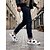 billige Herresko for fotball-Slip-on sneakers med fotballtrykk for menn – pustende nettingsko for fotballfans, turgåing og hverdagsbruk