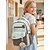 economico Zaini per Bambini e Adolescenti-Zaino per ragazze adolescenti per la scuola, borsa scolastica in poliestere capiente con molte tasche, rosa carino &amp;Zaino da viaggio marrone con ciondolo a forma di orsetto, spallacci regolabili,
