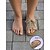 economico Sandali con Piattaforma-Sandali da donna kaki con plateau regolabile – sandali con zeppa comodi e allacciati, con plantare sagomato per piedi piatti, piedi gonfi, da viaggio &amp;abbigliamento casual estivo