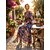 billige Hæl-sandaler-Dames boheme sandaler i ægte læder - blomsterprint, udskårne peep toe-hæle med kraftig guldglittersål til ø-ferie, strandresort &amp;sommerferie