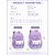 cheap Kids &amp; Teen Backpacks-Girls Plaid School Backpack, Large Capacity Multi Pocket Polyester Bookbag, Water Resistant Purple Pink Student Backpack with Reflective Strips for Elementary &amp; Middle School