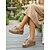 economico Sandali con Piattaforma-Sandali da donna kaki con plateau regolabile – sandali con zeppa comodi e allacciati, con plantare sagomato per piedi piatti, piedi gonfi, da viaggio &amp;abbigliamento casual estivo
