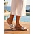 billige Slide sandaler-Beige flade sandaler til kvinder med farverige perler - elegante boheme-udsmykkede sandaler med firkantet tå til sommerstrand og fest