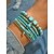cheap Vacation Accessories-Women's Multi-Color Bohemian Style Resin &amp; Alloy Beaded Bracelets, Trendy and Vibrant, Perfect for Vacation and Casual Daily Wear