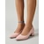 economico Décolleté con tacco largo-Eleganti décolleté beige da donna con punta affusolata e tacco a blocco - classiche scarpe da ufficio professionali, comode scarpe con tacco basso e robusto per il lavoro