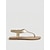 voordelige Platte Sandalen-Dames gouden teenslippers - minimalistische metallic slippers met elastische hielband voor strandvakanties en een dagje aan het zwembad. &amp;ontspannen eilandvakanties