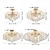 economico Modello sputnik-Lampadari a led di lusso moderno, 42/50/60/80cm 6/6/12/14-luce cristallo oro per interni domestici cucina camera da letto arte del ferro ramo di un albero lampada lampada creativa luce bianco caldo 110-240v
