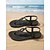 preiswerte Frauen-Schwarze Damen-Strandsandalen – wasserdichte EVA-Flip-Flops mit T-Riemen und schwarzem Strassbesatz &amp;Knöchelriemen für Strandurlaub, Poolbereich &amp;tropische Kreuzfahrt
