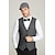 ieftine Costume pentru bărbați din anii 1920-Urlați 20 de ani Anii 1920 Retro / vintage Ținute Vestă Set accesorii Domn Gangsteri Costume de fancy Bărbați Halloween Carnaval An Nou Carnaval Petrecere / Seara Mascaradă Adulți Cravată Vest