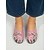 billige Flade sko til kvinder-Kvinders lyserøde slip-on flade sko med blomsterbroderi - lette, åndbare, afslappede ballerinasko, bløde, behagelige loafers til daglig brug &amp;rejse