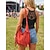 billige Reise- og feriebager-Dame bohemsk hoboveske med frynser i imitert semsket skinn - skulderveske med stor kapasitet og dusker i flere farger for musikkfestivaler og strandferier &amp;hverdagsklær, sigøynerveske i hippiestil