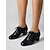 baratos Sapatos Para Dança de Salão &amp; Dança Moderna-Sapatos de dança de salão latinos femininos pretos – sapatos de salto alto com cadarço e estampa de cobra para salsa e tango. &amp;dança social