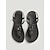 preiswerte Frauen-Schwarze Damen-Strandsandalen – wasserdichte EVA-Flip-Flops mit T-Riemen und schwarzem Strassbesatz &amp;Knöchelriemen für Strandurlaub, Poolbereich &amp;tropische Kreuzfahrt