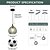 baratos Luzes da ilha-Luminária pendente vintage de vidro verde, estilo nórdico, com globo grande e nervuras, design inspirado em abóboras, ideal para cozinhas, ilhas e salas de jantar.