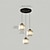 abordables Éclairages pour îlot-led suspensions îlot de cuisine lustres en cristal 1/3 tête ferme moderne foyer entrée luminaires plafond suspendu globe au-dessus de la table blanc chaud noir / or