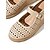 baratos Sandálias de espadrille-Sapatilhas Mary Jane brancas femininas com plataforma e recortes - modelo retrô em couro sintético vazado com tira no calcanhar, perfeitas para resorts de verão e férias na praia. &amp;roupa casual