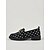 preiswerte Damenhausschuhe und -halbschuhe-Retro-Loafer mit Polka-Dots für Damen – stilvolles Schwarz &amp;Weiße Wildlederschuhe mit goldener Kettenverzierung &amp;Klobige Profilsohle für den täglichen Freizeitlook, Streetstyle &amp; Schule
