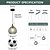 baratos Luzes da ilha-Luminária pendente vintage de vidro verde, estilo nórdico, com globo grande e nervuras, design inspirado em abóboras, ideal para cozinhas, ilhas e salas de jantar.