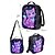 cheap Kids &amp; Teen Backpacks-Girls Cat Backpack Set, 3PCS Large Capacity School Backpack with Lunch Bag &amp; Pencil Case, Cute Galaxy Kitty Print Polyester Bookbag for Elementary School, Travel &amp; Daily Use
