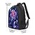 baratos Mochilas para Crianças e Adolescentes-Mochila escolar feminina com estampa de sereia, mochila de poliéster de grande capacidade com vários compartimentos e alças refletoras. &amp;Capa para mala de viagem com estampa fofa de fantasia oceânica,