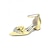 billige Pumps med blokhæl-damesko med blokhæl og champagnefarvet satin - elegante sko med krystalsløjfe til cocktailparties og aftenarrangementer