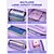 cheap Kids &amp; Teen Backpacks-Girls Plaid School Backpack, Large Capacity Multi Pocket Polyester Bookbag, Water Resistant Purple Pink Student Backpack with Reflective Strips for Elementary &amp; Middle School