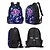 baratos Mochilas para Crianças e Adolescentes-Mochila escolar feminina com estampa de sereia, mochila de poliéster de grande capacidade com vários compartimentos e alças refletoras. &amp;Capa para mala de viagem com estampa fofa de fantasia oceânica,