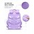 cheap Kids &amp; Teen Backpacks-Girls Plaid School Backpack, Large Capacity Multi Pocket Polyester Bookbag, Water Resistant Purple Pink Student Backpack with Reflective Strips for Elementary &amp; Middle School