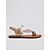 billige Flate sandaler-damesandaler i roségull med stropper – bohemske strandsko med strass- og fjærdetaljer &amp;ankelstropp for tropiske ferier, øyturer &amp;sommercruise