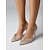 baratos Convidado do casamento-Sapatos de salto alto femininos em cetim com strass - elegantes scarpins de bico fino para convidadas de casamento no jardim