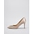 baratos Convidado do casamento-Sapatos de salto alto femininos em cetim com strass - elegantes scarpins de bico fino para convidadas de casamento no jardim