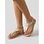 voordelige Platte Sandalen-Dames gouden teenslippers - minimalistische metallic slippers met elastische hielband voor strandvakanties en een dagje aan het zwembad. &amp;ontspannen eilandvakanties