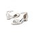 billige Pumps med blokhæl-damesko med blokhæl og champagnefarvet satin - elegante sko med krystalsløjfe til cocktailparties og aftenarrangementer