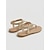 voordelige Platte Sandalen-Dames gouden teenslippers - minimalistische metallic slippers met elastische hielband voor strandvakanties en een dagje aan het zwembad. &amp;ontspannen eilandvakanties