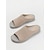 cheap Comfort Sandals-Women's Almond Arch Support Slide Sandals – Open Toe Wide Fit Knit Slip-On Slippers with Comfortable Cushioned Sole, Lightweight Walking Shoes for Swollen Feet, Travel &amp; All-day Comfort