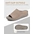 cheap Comfort Sandals-Women's Almond Arch Support Slide Sandals – Open Toe Wide Fit Knit Slip-On Slippers with Comfortable Cushioned Sole, Lightweight Walking Shoes for Swollen Feet, Travel &amp; All-day Comfort