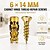 ieftine Seturi de șurubelnițe-Set șuruburi cu expansiune scurtă de 6×14 mm, ancore de perete cu expansiune scurtă, pentru repararea balamalelor dulapului &amp;Restaurare filete dezlipite, fixare sigură a ușii de dulap 30/50/100set
