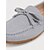 abordables Zapatillas sin cordones y mocasines de mujer-Mocasines grises transpirables de punto para mujer: zapatos cómodos de punta cuadrada sin cordones con detalle de lazo y plantilla acolchada. &amp;Suela exterior de goma antideslizante para