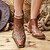 abordables Chaussures-Western Années 1970 Far West Bottes Hippie Broderie Déguisement Femmes Halloween Carnaval Festival de Musique Soirée Décontracté Quotidien Adulte Chaussures
