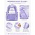 cheap Kids &amp; Teen Backpacks-Heavy Duty Purple Clear Backpack for Girls - Stadium Approved Large Transparent School Bag with Floral Straps for Students &amp; Teens