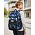 voordelige Kinderen en Tiener Rugzakken-Schoolrugzak voor jongens, grote waterdichte polyester boekentas met meerdere compartimenten, geschikt voor een 15,6 inch laptop, met draagriem, reisrugzak voor overdag, blauw &amp;groene kleuren