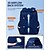 cheap Kids &amp; Teen Backpacks-Kids School Backpack with 3D Airflow Back System, Large Capacity Multi-Compartment Waterproof Polyester Bookbag, Adjustable Wide Shoulder Straps, Reflective Night Safety, Blue Gradient for Boys and Gi